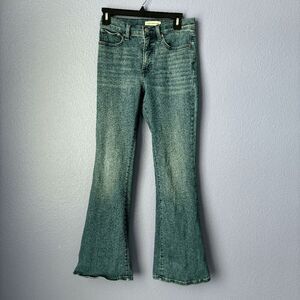 Women's Lucky Brand High Rise Stevie Flare Medium Wash Bootcut Leg Cowgirl 6/28